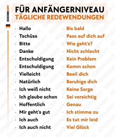 Common Expressions List in German | idiomary