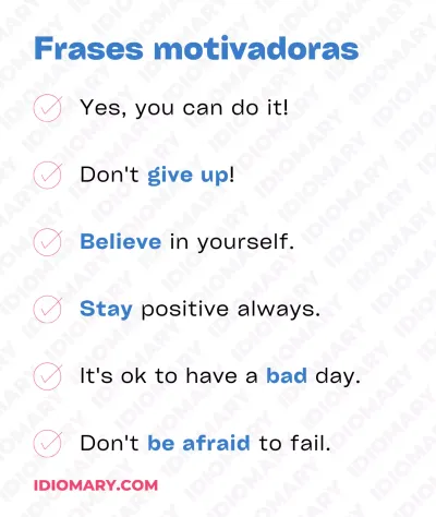 Frases motivadoras en inglés