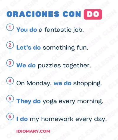 Oraciones con Do en inglés