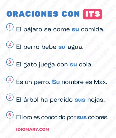 Oraciones con Its en inglés