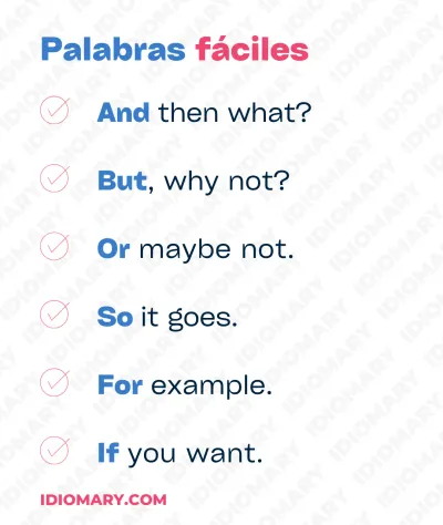 Palabras fáciles en inglés