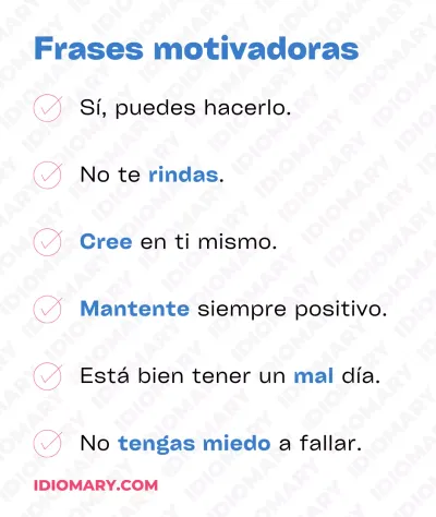 Frases motivadoras en inglés