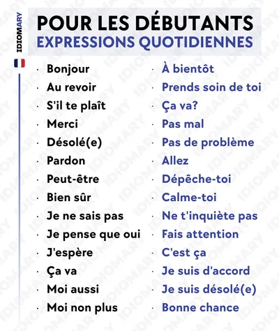 Common Expressions List in French